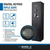 BARSKA AX13100 4.33 Cubic Foot Keypad Rifle Safe, One Size, Black BARSKA