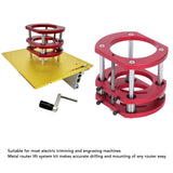 Aluminium Router Table Insert Plate, Metal Router Lift System DIY Router Table for Woodworking Benches Router Plate Wood Tools Milling Trimming Focket