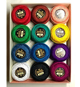 Wonderfil Eleganza #8 Perle Cotton Embroidery Thread Sampler Collection, "Kaleidoscope" Eleganza