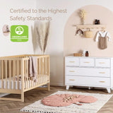 dadada Baby’s 3-in-1 Austin Convertible Crib - Newborn Essentials Baby Bed Fits Standard Crib Mattress - Adjustable Bed Base - Natural dadada