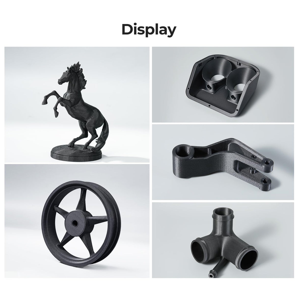 Creality PPA-CF 3D Printer Filament RFID, 15% Carbon Fiber Content High-Performance Nylon, Heat Resistance,Low Warpage, 1Kg Spool(2.2lbs) for 3D Printers (Black) Creality