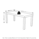 Furinno Classic Simple Coffee Table for Living Room, 38.98 (W) x 17.52 (H) x 18.9 (D) Inches, White Furinno