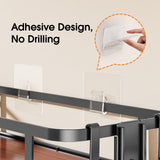 LAMU 3-Tier Over-The-Toilet Storage Shelf, Bathroom Organizer, Large Capacity, No-Drill Installation, Rust-Resistant Thick Material, Perfect for Bathroom Shelf, Black LAMU