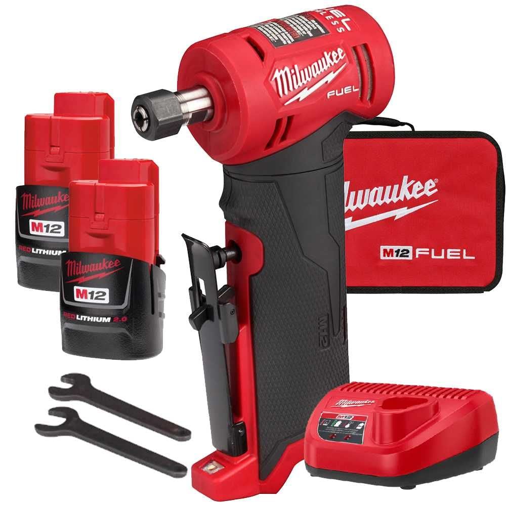 Milwaukee M12 FUEL 1/4" Right Angle Die Grinder Kit Milwaukee