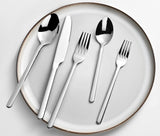 KINGSTONE Silverware Set, 20 Piece Flatware Cutlery Set for 4, 18/10 Stainless Steel Silverware Mirror Polished Dishwasher Safe for Home, Restaurant, Wedding, Party(Silver, 20 pieces for 4) KINGSTONE