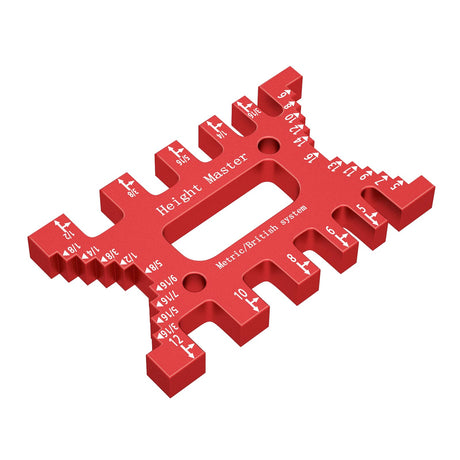 Dovetail Jigs for Woodworking, Aluminum Dovetail Jig Tenon Caliper Metric, High Precision Saw Table Machine Gaps Precision Measuring Tool (Red) Sckeinwg