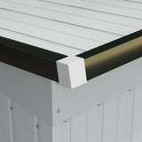 Outsunny 8' x 4' Metal Lean to Garden Shed, Outdoor Storage Shed, Garden Tool House with Double Sliding Doors, 2 Air Vents for Backyard, Patio, Lawn, White Outsunny