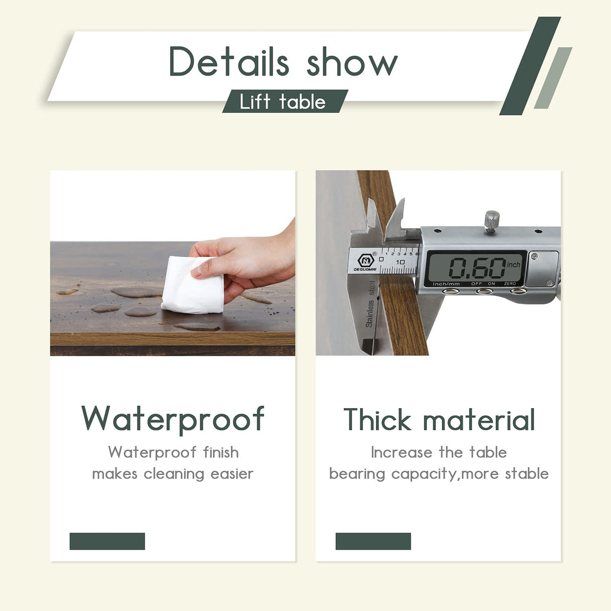 FDW Lift Top Coffee Table with Hidden Storage Compartment & Lower Shelf,Coffee Table with Lift Top for Living Room FDW