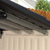 Rubbermaid Slide-Lid Resin Outdoor Storage Shed (5 x 6.5 Ft),Weather Resistant, Beige/Brown, Organization for Home/Backyard/Garden Tools/Lawn Mower/Bike Storage/Pool Supplies Rubbermaid