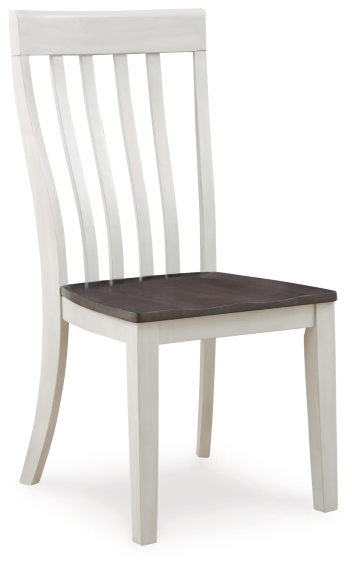Signature Design by Ashley Darborn Farmhouse Armless Dining Chair with Contoured Seat, Set of 2, White & Gray Signature Design by Ashley