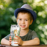 PYD Life 8 Pack Sublimation Kids Tumblers Blanks Bulk 17 OZ White Stainless Steel with Lid and Metal Straw for Tumbler Heat Press Sublimation Oven Print PYD Life