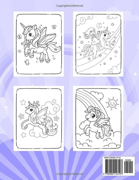 Unicorn Coloring Book for Kids Ages 4-8: Cute Unicorn Coloring Book for Kids WoodArtSupply