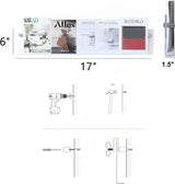 ROYALITA 2-Pack Acrylic Magazine Holder Brochure Holder, 17" Record Holder Magazine Rack, Fashion Hanging Bookshelf Literature Storage Rack for Waiting Room, Living Room, Office, Clear 17 Inch ROYALITA