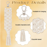 INFUNLY 10 Sets DIY Macrame Keychain Kit for Adults Boho Macrame Wristlet Keychain Kit Handmade Macrame Tassel Keyring Kit with Instruction for Beginners Car Key Charm Women Gift Phone Wallet INFUNLY