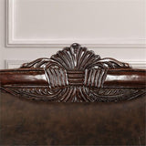 Furniture of America Eduard Traditional Faux Leather Cushioned Sofa in Brown Furniture of America