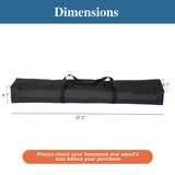 SUNCREAT Hammock Storage Bag Heavy Duty Hammock Cover - 58''L x 9''W - Portable Steel Hammock Stand Carrying Bag, Black SUNCREAT