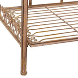 SAFAVIEH PAT5014A Collection Amaris Rusty Orange Wrought Iron 4 Tier Outdoor Bakers Rack Shelve Safavieh