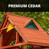 Gorilla Playsets 01-0013 Sun Palace II Wood Swing Set with Monkey Bars and Wood Roof, Amber Gorilla Playsets