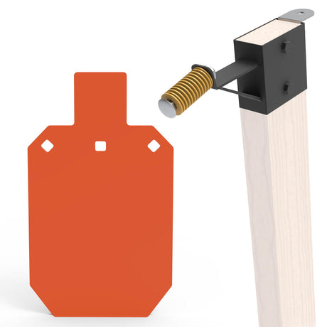 KNINE OUTDOORS AR500 Steel Target for Shooting, 1/2 inch Thick Metal Target, Silhouette Metal Gong Target, Neon Orange Color (1/2 inch Thick with 7" x 12" Size) KNINE OUTDOORS