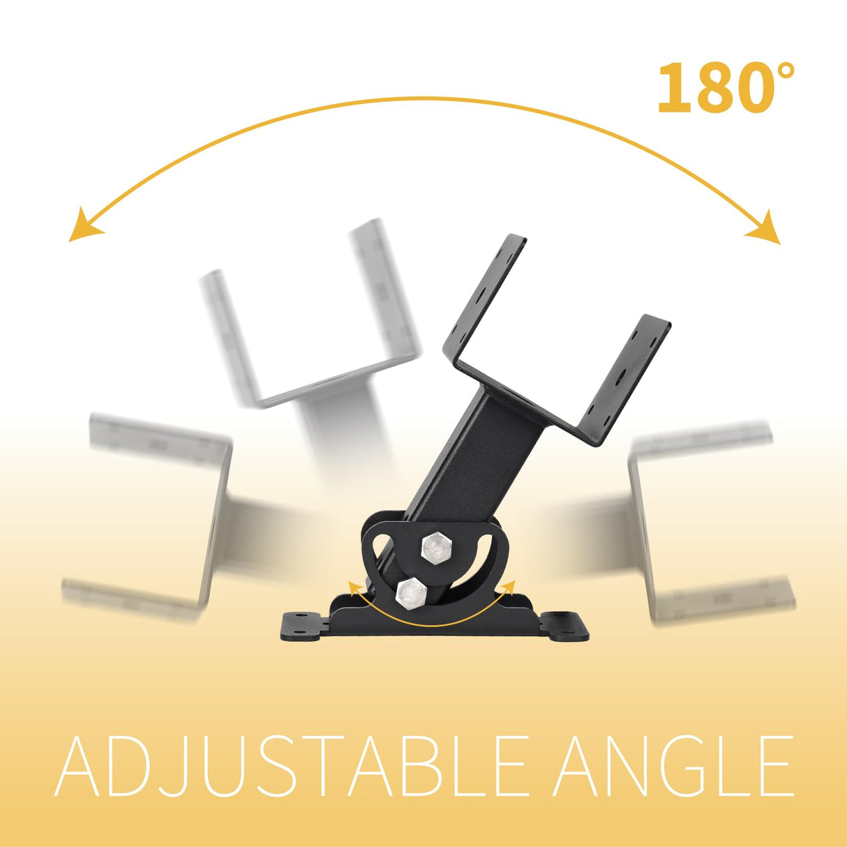 Heavy Duty Roof Riser Brackets Kit, Adjustable Roof Riser Beam Mount Brackets for Roof Pergola Gazebo (Black - Set 3) TPHUC