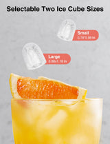 CROWNFUL Ice Maker Countertop, Portable Self-Cleaning Ice Maker Machine with Handle, Scoop and Basket, 9 Bullet Ice Cubes in 6 Mins, 26lbs/24H, Ideal for Home, Kitchen, Office, Bar, Party CROWNFUL