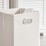 Haotian BZR73-W, Bathroom Laundry Cabinet Laundry Chest Bathroom Storage Cabinet with Shutter Door and Laundry Basket, White Haotian