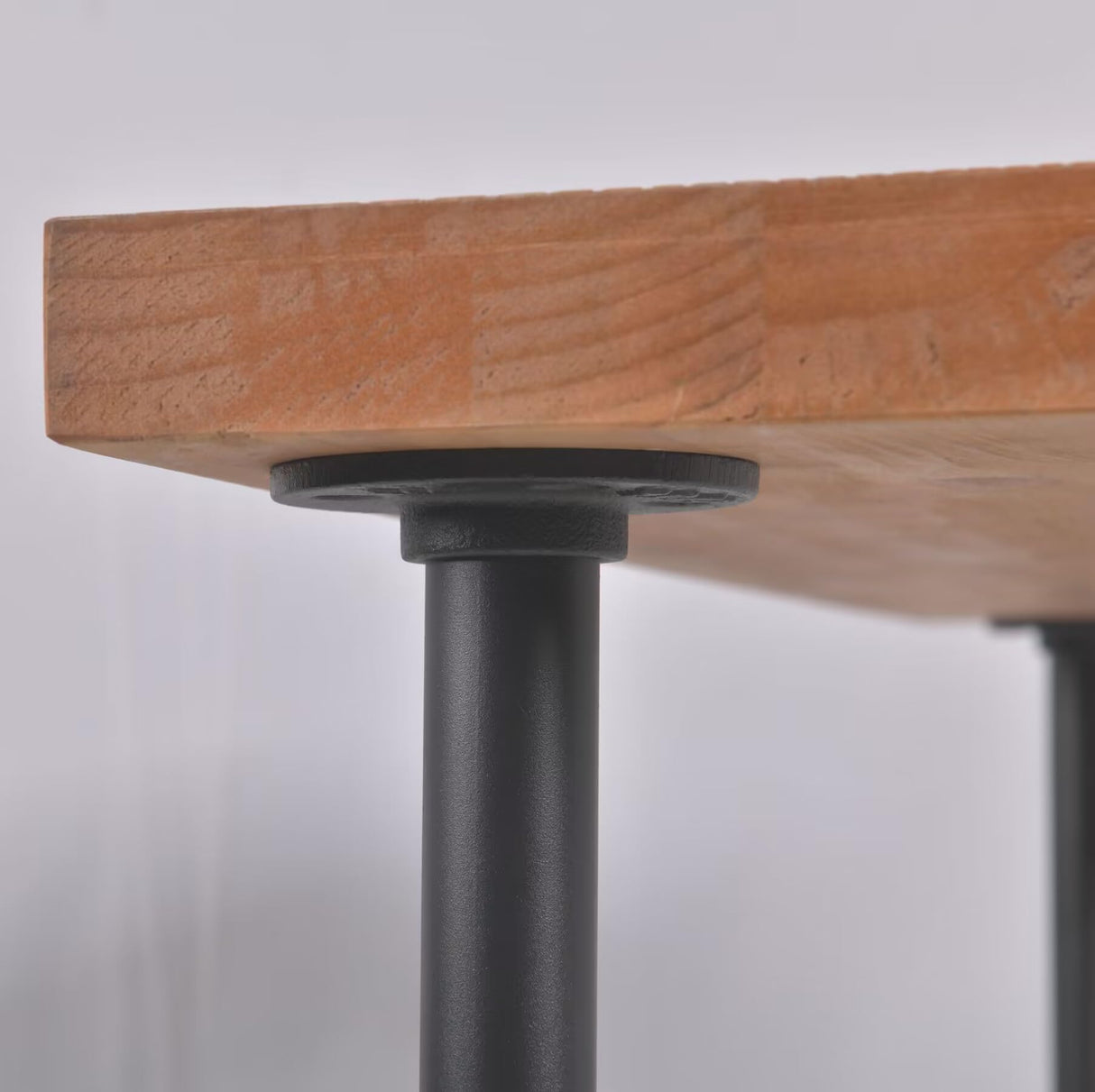 Diwhy Industrial Design Pipe Dining Table - Modern Wood and Metal Bistro Desk Diwhy