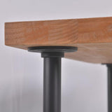 Diwhy Industrial Design Pipe Dining Table - Modern Wood and Metal Bistro Desk Diwhy