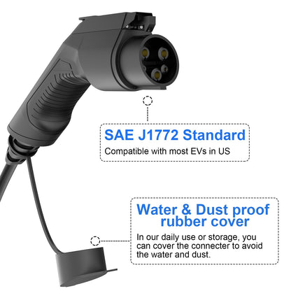 Morec J1772 Extension Cable, 40Amp 20ft EV Extension Cord for EV Charging Stations - WoodArtSupply