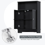 Baztin Over The Toilet Storage Cabinet, Over The Toilet Cabinet for Bathroom with Inner Adjustable Shelf and Top Open Storage Above Toilet Cabinet Behind The Toilet Bathroom Organizer, Black Baztin