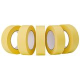 Lichamp 5-Pack Automotive Refinish Masking Tape Yellow 36mm x 55m, Cars Vehicles Auto Body Paint Tape, Automotive Painters Tape Bulk Set 1.4-inch x 180-foot x 5 Rolls Lichamp