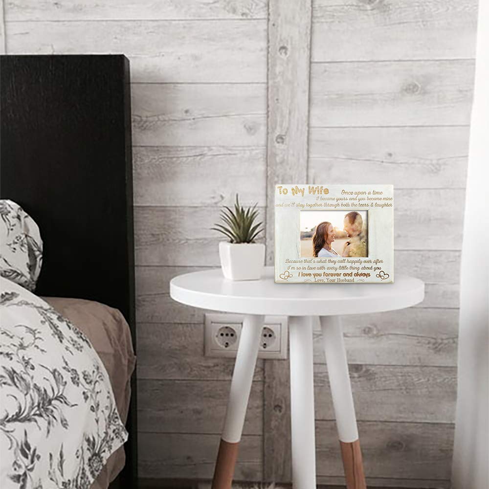 K KENON Engraved Wooden Frame for Daughter, Personalized Natural Wood Photo Frame Christmas Graduation Gift for Daughter, Birthday Gift For Daughter From Dad K KENON