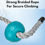 Slackers 8 ft Multi-Color Climbing Rope - Best Outdoor Ninja Warrior Training Equipment for Kids - A Great Addition to Your Backyard Ninjaline Obstacle Course Slackers