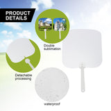 DIICCYO Church Fans Handheld Set of 30 Pcs, Blank Double-Sided Sublimation Wedding Paddle Fan with Handle, Blank Plastic Fans for Church Wedding Parties Classroom DIY DIICCYO