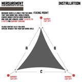 TANG 18' x 18' x 18' Sun Shade Sail Equilateral Triangle Permeable Canopy UV Block Shade Cloth for Patio Outdoor Backyard Pergola Porch Deck Garden Carport Awning, Brown TANG