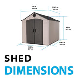 Lifetime Outdoor Storage Shed, 8 x 10 Feet Lifetime