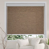 Persilux Roller Shades Light Filtering Cordless Free-Stop Roller Blinds for Windows (Brown 31" W x 72" H) Natural Woven UV Protection Privacy Window Shades for Home, Living Room, Office, Doors, Patio Persilux