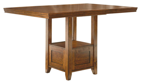 Signature Design by Ashley Ralene Traditional 36" Counter Height Dining Room Extension Table, Medium Brown Signature Design by Ashley