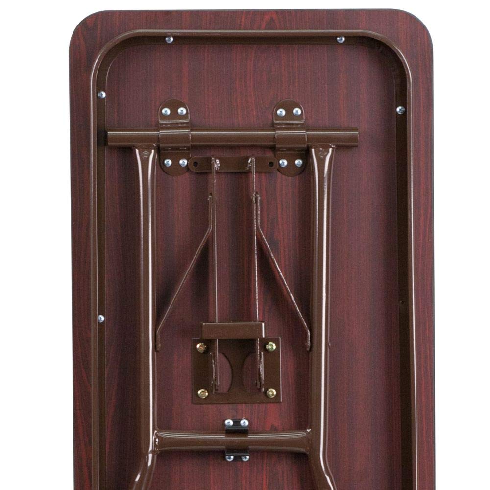 Flash Furniture Frankie 5-Foot Mahogany Melamine Laminate Folding Training Table Flash Furniture