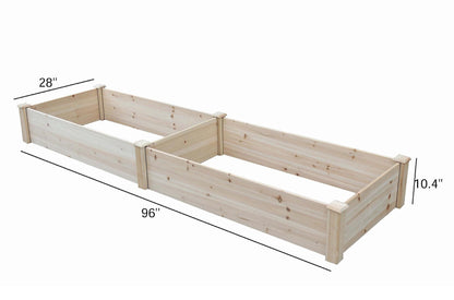 BTExpert 8ft x 2ft Horticulture Raised Garden Beds Elevated Planting Divisible Large Wooden Planter Box Kit Stand for Vegetable Herbs Flower Backyard Patio Balcony Bed Liner Outdoor Clear Nat - WoodArtSupply