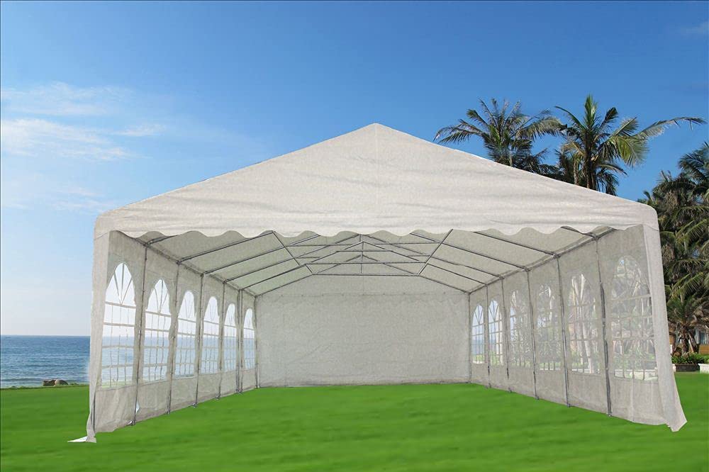 Delta 40'x20' Fire Retardant (FR) PVC Party Tent,Wedding Tent Canopy,Outdoor Event Shelter,Garden Gazebo,with Waterproof Top,Galvanized Steel Poles,Carry Bags DELTA