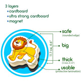 MAGDUM Zoo Magnetic Puzzles for Kids Ages 3-5 - Toddler Puzzle - Travel Toys for Kids Ages 3-5 - Magnetic Travel Games Baby Puzzle Kids Puzzle Toys - Puzzle for Preschooler Magnet Puzzles Games magdum