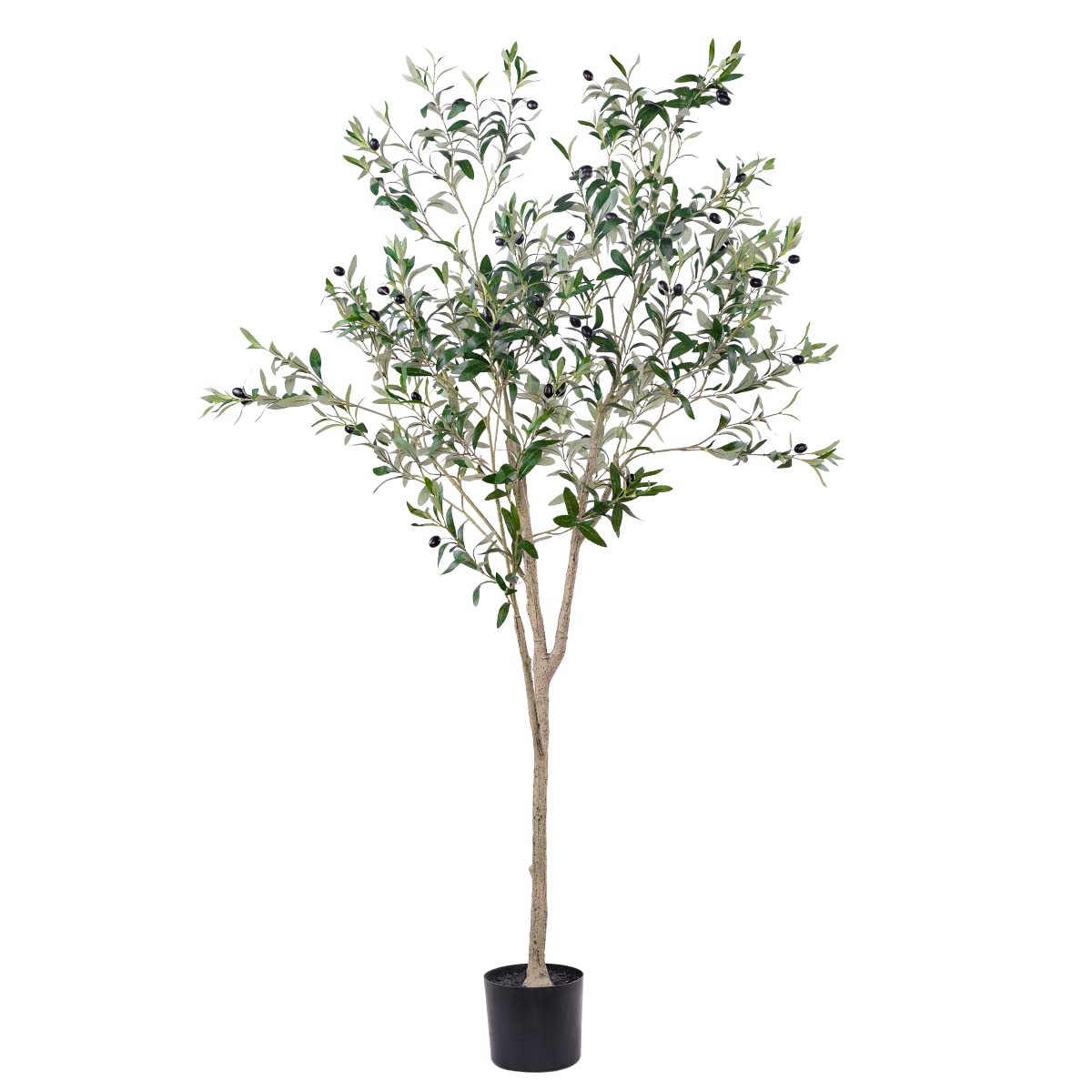 Hobyhoon Artificial Olive Tree, 6FT Tall Faux Silk Plant Artificial Tree in Potted Oliver Branch Leaves and Fruits for Modern Home Decor Indoor Hobyhoon