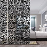 12＋4PCS KEIBIKEIDI Hanging Room Divider Screens Made of Environmentally PVC, Simple and Modern Black Hanging Panel Screen for Decoration Home, Livingroom,Bedroom, Kitchen, Dining Room,Hotel and Bar KEIBIKEIDI