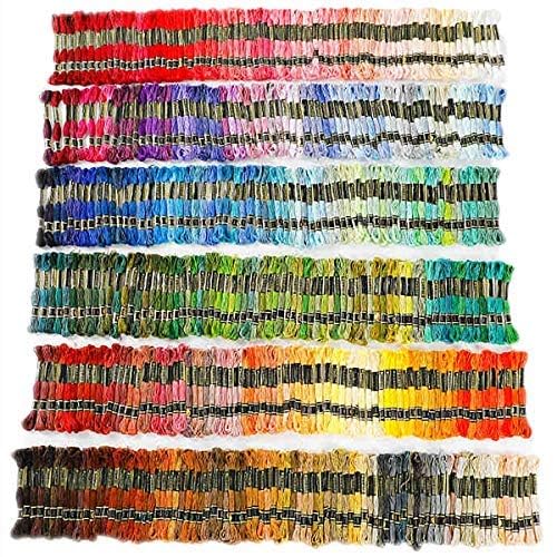 Vilihkc Rainbow Color Embroidery Floss 447 Skeins Per Pack with Cotton for Cross Stitch Threads Bracelet Yarn Craft Floss Embroidery Floss Set Vilihkc
