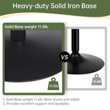 VILAVITA 42" Height Round Bar Table with Solid Wood Top and Sturdy Metal Base, Rustic Industrial Pub Table for Kitchen, Dining Room, Home, and Bistro VILAVITA