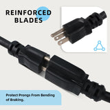 EP 40 Ft Outdoor Extension Cord - 12/3 SJTW Heavy Duty Black Extension Cable with 3 Prong Grounded Plug - Power Cord for Lawn, Garden, Appliances EP