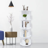 Qiucenmium 4-Tier Rotating Bookshelf Tower for Kids and Adults - Stylish 360° Revolving Bookcase Qiucenmium