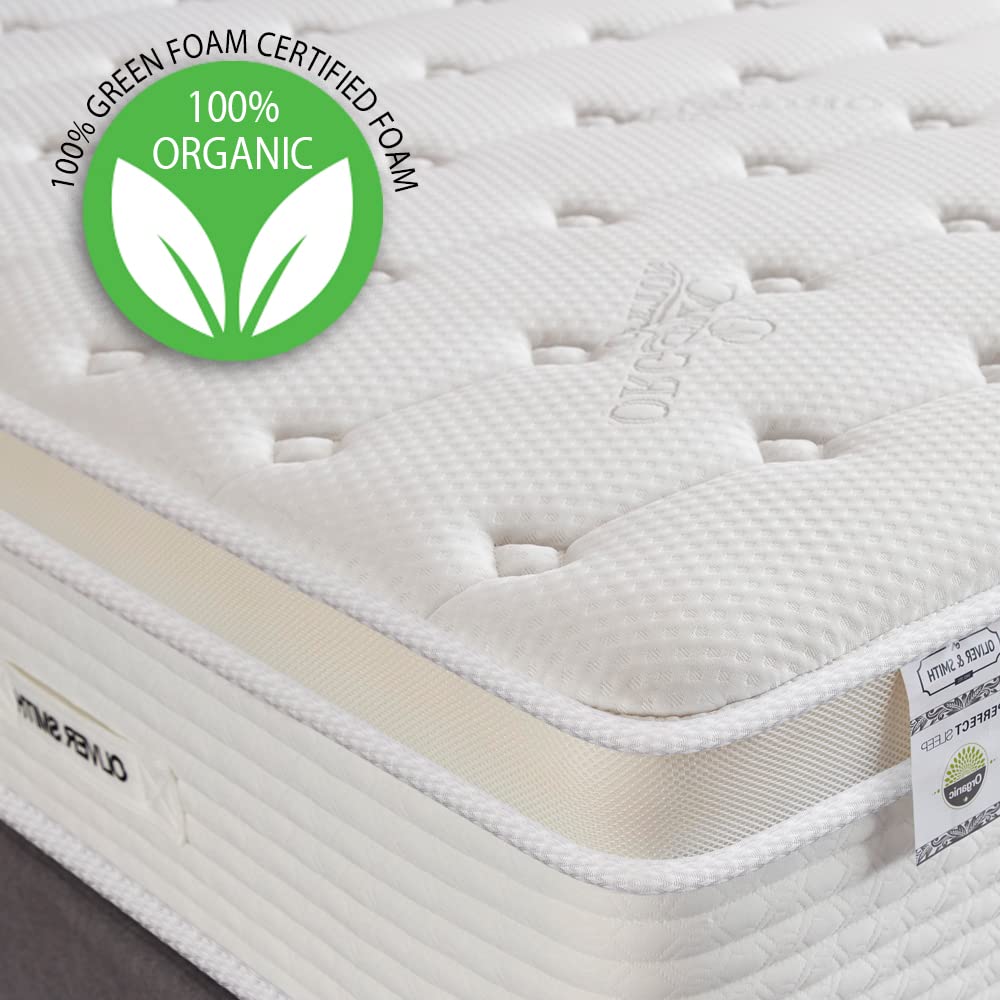 Oliver & Smith California King Mattress- 14 Inch Hybrid Cal King Mattress- Pocketed Coil Spring & High Density Comfort Cold Foam - Eco-Friendly, Breathable Mattress Cal King Size- Firm Mattress OLIVER & SMITH SINCE 1921
