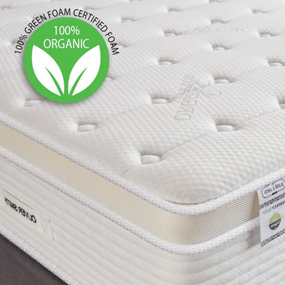 Oliver & Smith California King Mattress- 14 Inch Hybrid Cal King Mattress- Pocketed Coil Spring & High Density Comfort Cold Foam - Eco-Friendly, Breathable Mattress Cal King Size- Firm Mattress